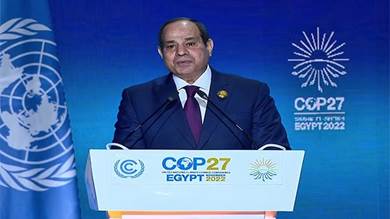 ​السيسي: أهدافنا المناخية ليست مستحيلة.. ويجب مساعدة الدول النامية في التكيف مع آثار المناخ